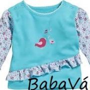 Schnizler fodros madárkás kislány hosszú ujjú felső Schnizler fodros madárkás kislány hosszú ujjú felső