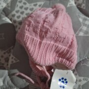 Maximo rózsaszín rénszarvasos kötött bélelt téli sapka