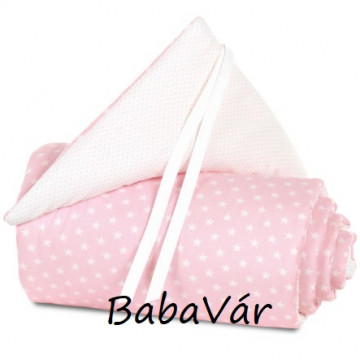 BabyBay original/midi bölcsőhöz rózsaszín/csillagos fejvédő