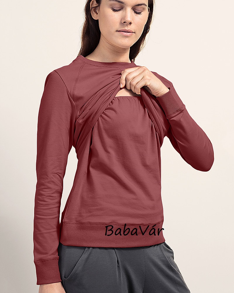 Boob warmer Hoodie Red Szoptatós/ kismama pulóver Boob warmer Hoodie Red Szoptatós/ kismama pulóver