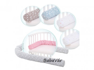 Babybay rácsvédő párna bölcsőbe / kiságyba rózsaszín csillagos
