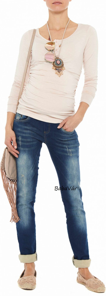 Paulina Straight leg jeans kismama pamutfarmer nadrág