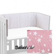 BabyBay Trend bölcsőhöz rózsaszín csillagos  fejvédő