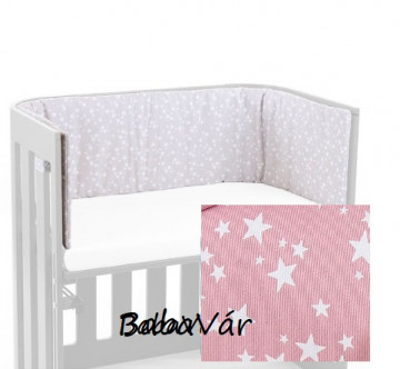 BabyBay Trend bölcsőhöz rózsaszín csillagos fejvédő