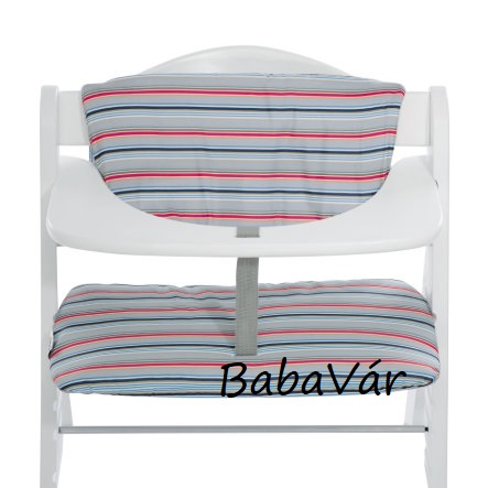 Hauck Etetőszék fa Alpha + fehér multi grey párnával Hauck Etetőszék fa Alpha + fehér multi grey párnával