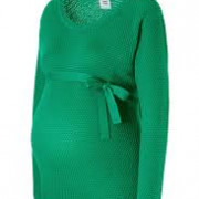 Mama Licious Crystaline  kötött zöld megkötős kismama pulóver