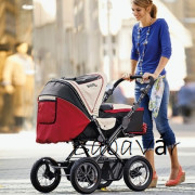 WonderWalk feket piros átalakítható textil mózeskosár WonderWalk feket piros átalakítható textil mózeskosár