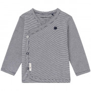 Noppies Newman kék csíkos átlapozós hosszú ujjú baba felső