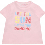 Esprit csillogó mintás rózsaszín baba póló Esprit csillogó mintás rózsaszín baba póló
