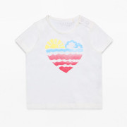 Esprit szívecskés fehér baba póló Esprit szívecskés fehér baba póló