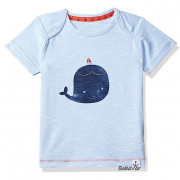 MotherCare kék bálnás baba póló MotherCare kék bálnás baba póló