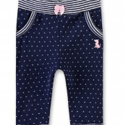 Sanetta sötétkék pamut passzés babanadrág