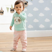 Bornino Panda time Hello pamut béléses babanadrág