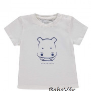 BellyButton Hello hippo fehér baba póló BellyButton Hello hippo fehér baba póló