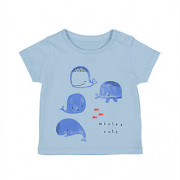 MotherCare Whale bay világoskék baba póló MotherCare Whale bay világoskék baba póló