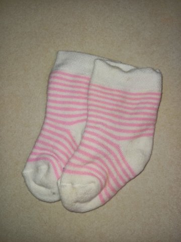 Thermo baba zokni: rózsaszín csíkos