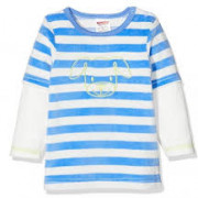 Schnizler Nicki kék kutyusos hosszú ujjú plüss baba pulóver