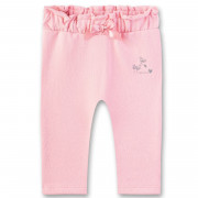 Sanetta Kidswear fodros derekú rózsaszín pamut babanadrág Sanetta Kidswear fodros derekú rózsaszín pamut babanadrág