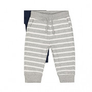 MotherCare szürke / fehér pamut baba nadrág