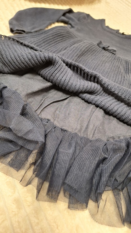 Happy Girls kék kötött / tüll alsószoknyás kislány ruha alkalomra is Happy Girls kék kötött / tüll alsószoknyás kislány ruha alkalomra is