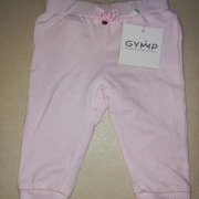 Gymp halvány rózsaszín kockás fodros baba nadrág