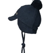 Sterntaler simlis bojtos sötétkék téli babasapka