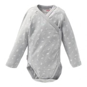 Bornino ABC-Kollektion csíkos átlapozós body Bornino ABC-Kollektion csíkos átlapozós body