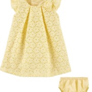Carter's sárga virágos kislányruha szett kisbugyival Carter's sárga virágos kislányruha szett kisbugyival