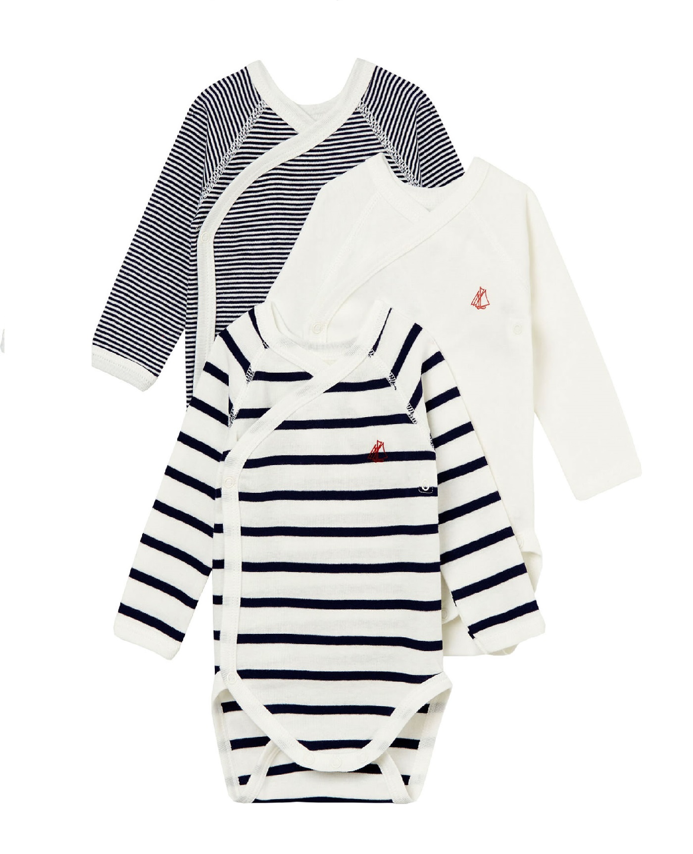 Petit bateau tengerész fehér átlapozós hosszú ujjú Body szett(3db) Petit bateau tengerész fehér átlapozós hosszú ujjú Body szett(3db)