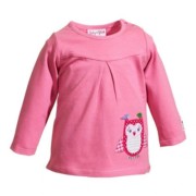 Baby Glück Salt and Pepper pink baglyos hosszú ujjú kislány felső