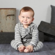 Small rags nyuszis szürke csíkos pulóver