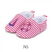 Sterntaler pink csíkos hajós baba vászon cipő