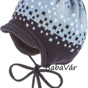 Maximo kék kockás mintás bélelt baba sapi