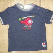 Baby Glück Salt and Pepper kék helikopteres kisfiú póló