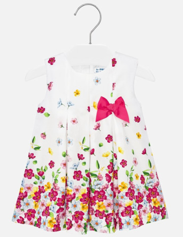 Mayoral virág mintás pamutvászon kislány nyári ruha
