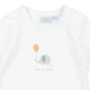 Feetje fehér elefántos baba felső