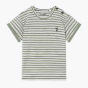 Sanetta Pure zöld csíkos pamut babapóló Sanetta Pure zöld csíkos pamut babapóló