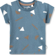 Sanetta Pure Allover-Print kék mintás pamut babapóló Sanetta Pure Allover-Print kék mintás pamut babapóló