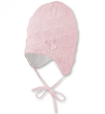 Sterntaler masnis rózsaszín csillogós kötött bélelt sapi