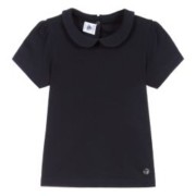 Petit Bateau sötétkék galléros ujjú baba tunikás poló Petit Bateau sötétkék galléros ujjú baba tunikás poló