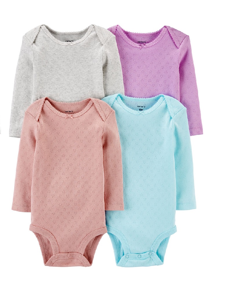 Carter's anyagában szív mintás hosszú ujjú body szett (4db) Carter's anyagában szív mintás hosszú ujjú body szett (4db)