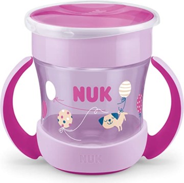 NUK Mini Magic Cup Sippy füllel első tanuló ivópohár lila lufis