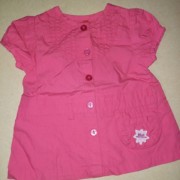 Pink  pamutvászon kislány nyári ruha