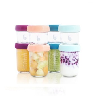 Babymoov Babybols üveg ételtároló edénykék - 4×100ml,4×220ml