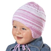 Maximo rózsaszín kötött termoval bélelt téli sapka Maximo rózsaszín kötött termoval bélelt téli sapka