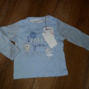 MotherCare kék macis hosszú ujjú kisfiú felső MotherCare kék macis hosszú ujjú kisfiú felső