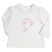 GYMP fehér Cuteness virág mintás strasszos baba hosszú ujjú felső GYMP fehér Cuteness virág mintás strasszos baba hosszú ujjú felső