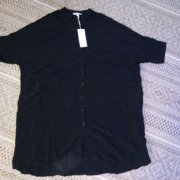 Queen Mum fekete bő szoptatós/kismama ingruha