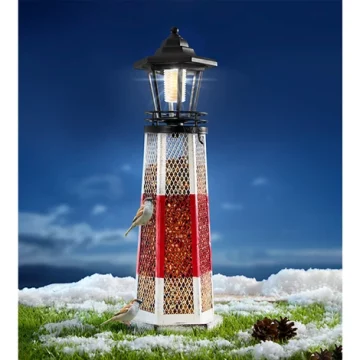 Kerti Dekor: madáretetős Solar nagy világító torony