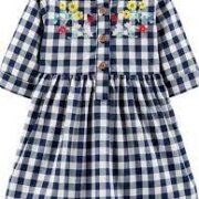 Carters kék kockás hímzett kislány ruha kisbugyival Carters kék kockás hímzett kislány ruha kisbugyival